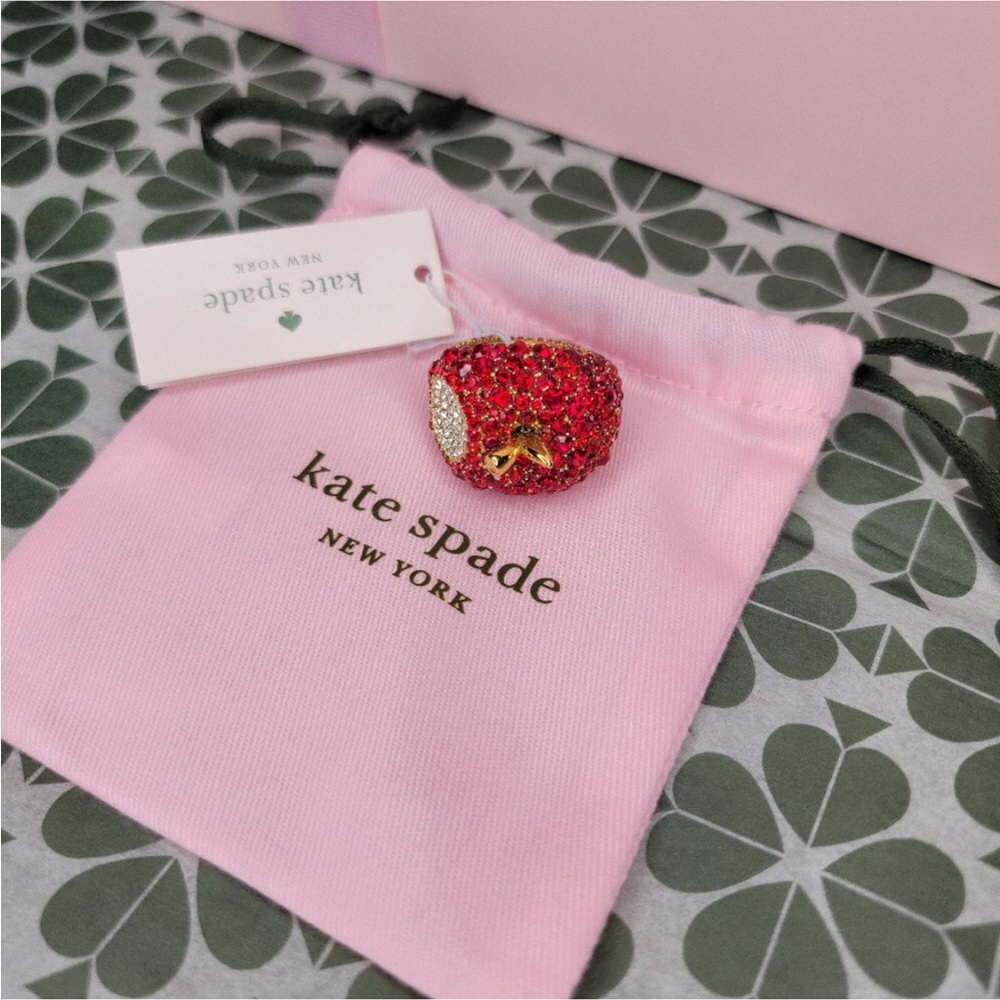NWT KATE SPADE APPLE RING SIZE 8 - Picture 3 of 5